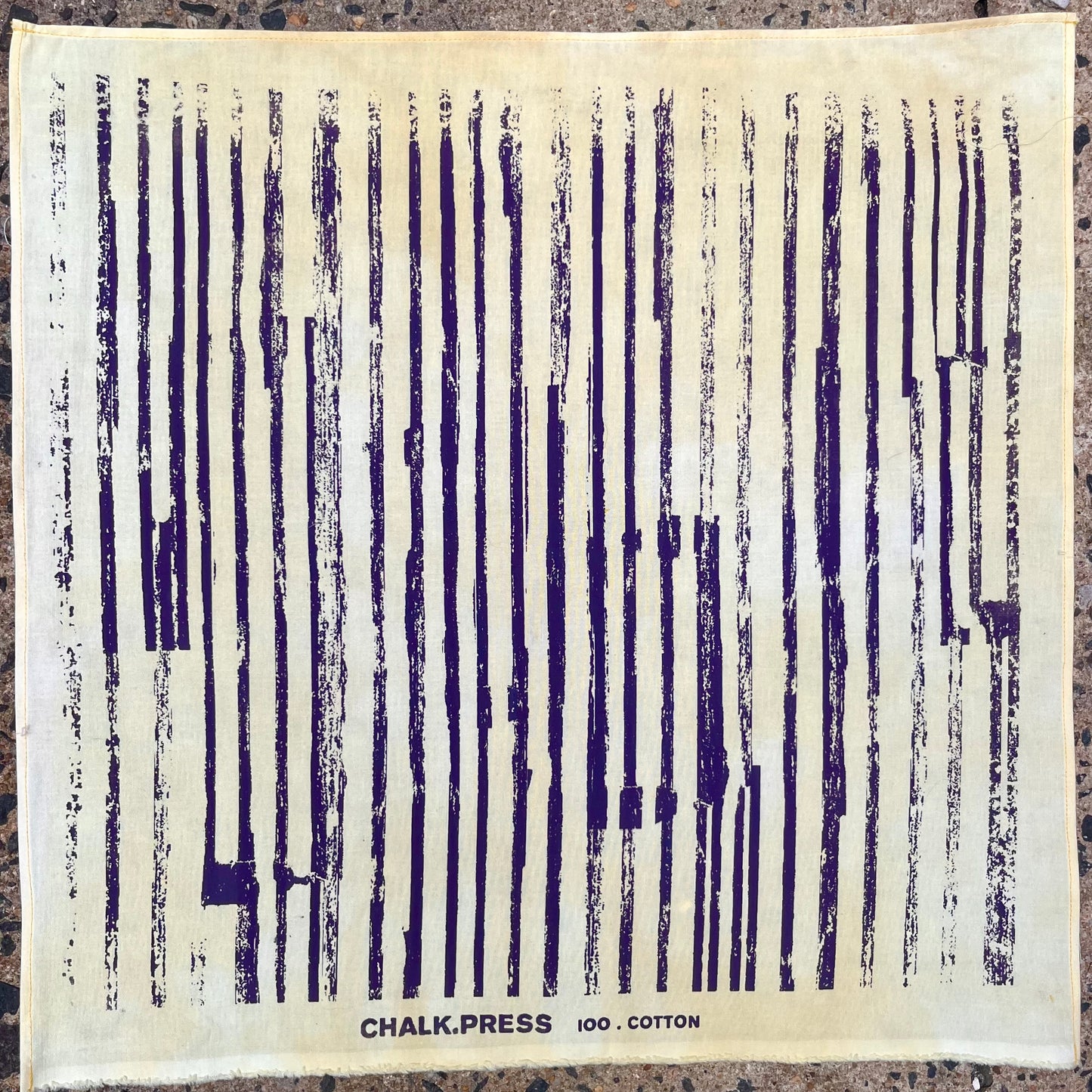 CHALK.PRESS Bandana: Purple Stripes - Turmeric