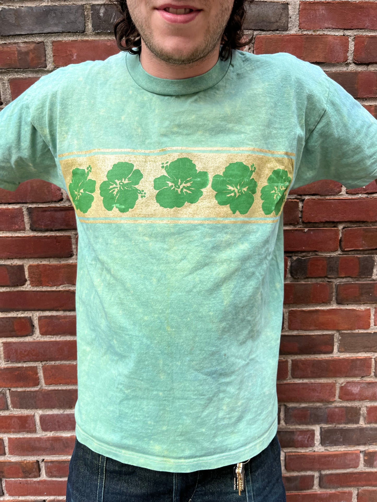 Floral Immoral T-Shirt- Indigo Turmeric