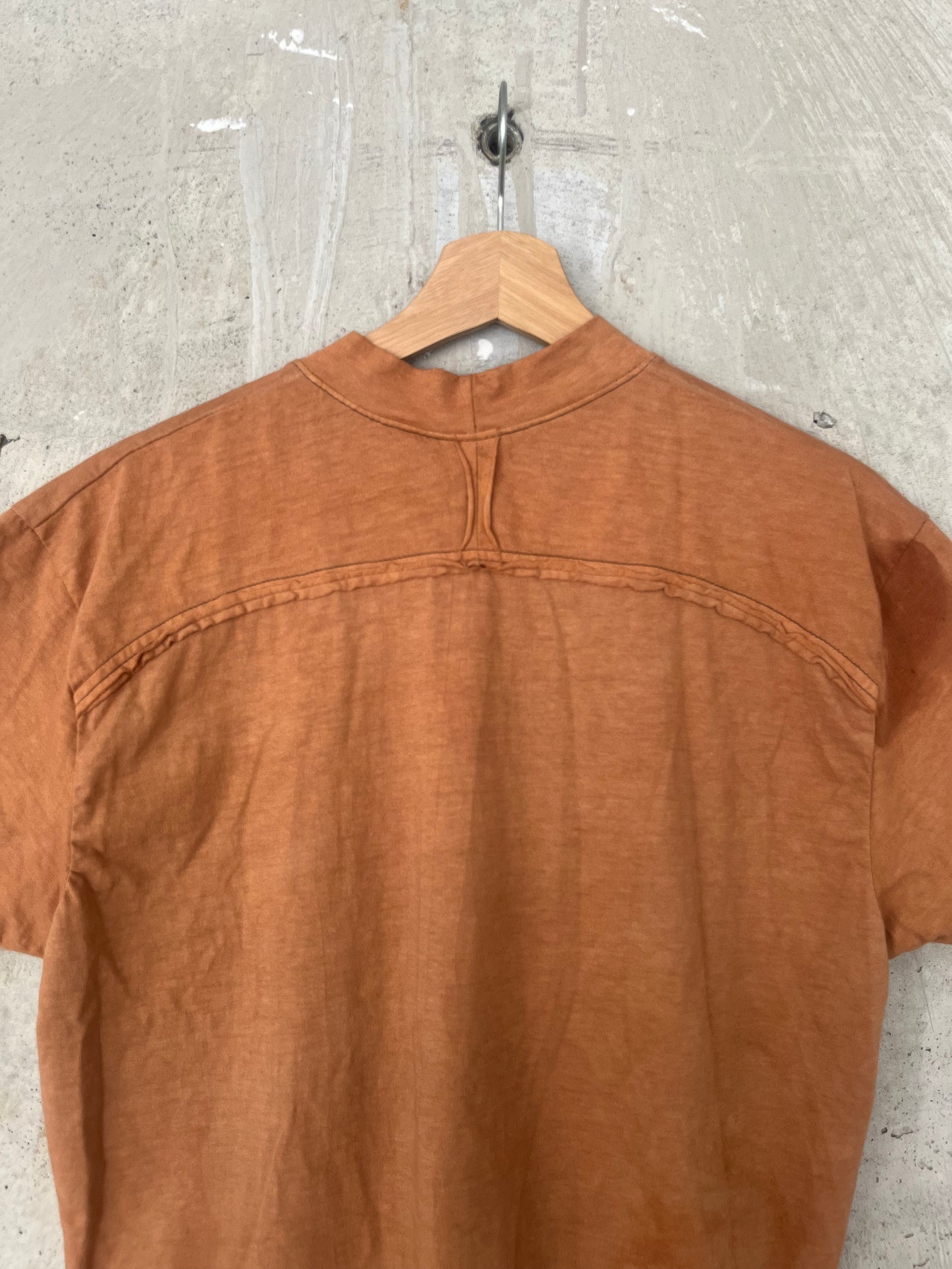 Drained Minds Brain Print T Shirt - Terracotta