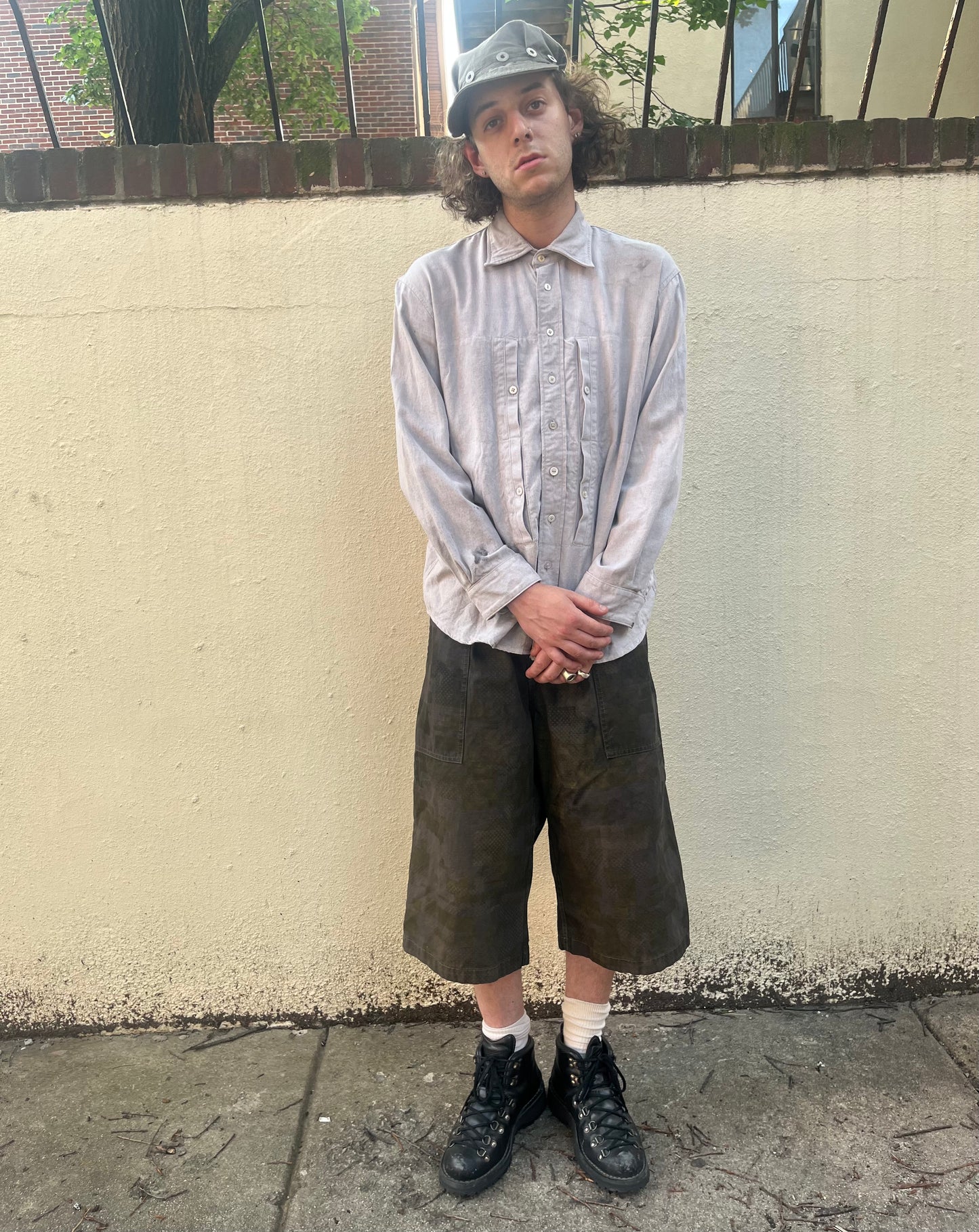 Utility BD Shirt - Acorn + Rust Dyed Linen/Cotton