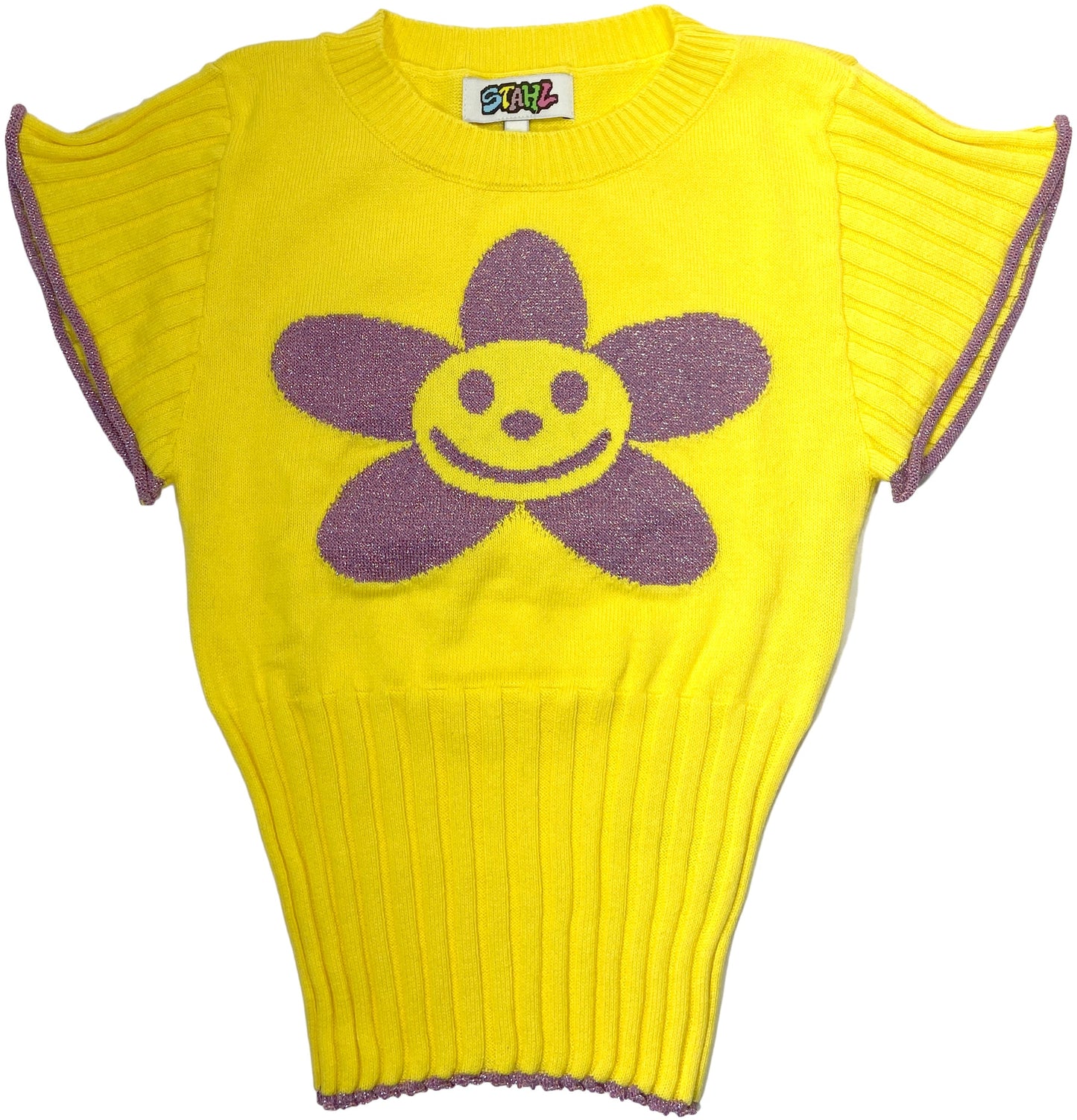 Stahl Knit Daisy Sweater Tee - Yellow