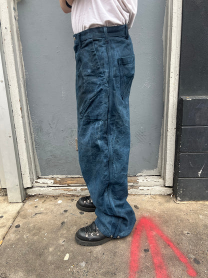 Dart Pocket Fatigue Pant - Indigo & Black Tea + Rust Dyed Denim