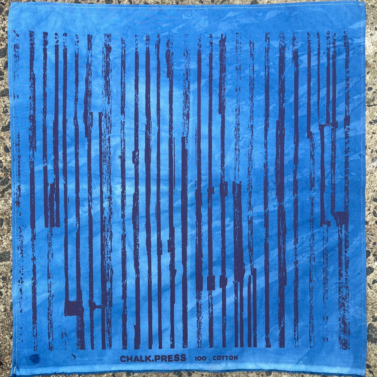 CHALK.PRESS Bandana: Purple Stripes - Indigo