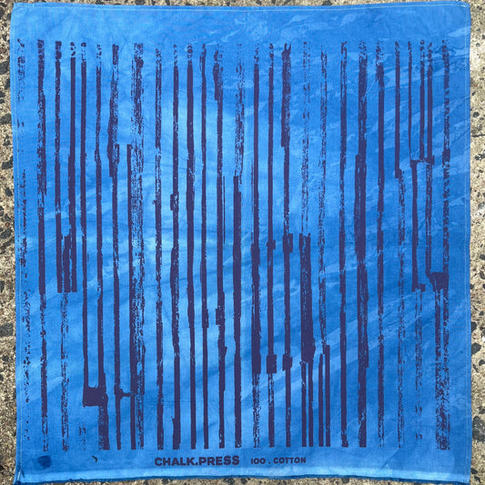 CHALK.PRESS Bandana: Purple Stripes - Indigo
