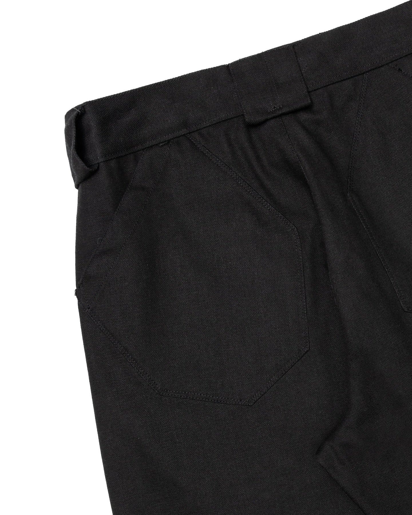 DEMBS No Outseam Pants - 14.5 oz Black Over-Dyed Broken Weave Denim