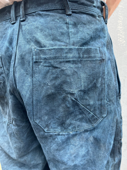Dart Pocket Fatigue Pant - Indigo & Black Tea + Rust Dyed Denim