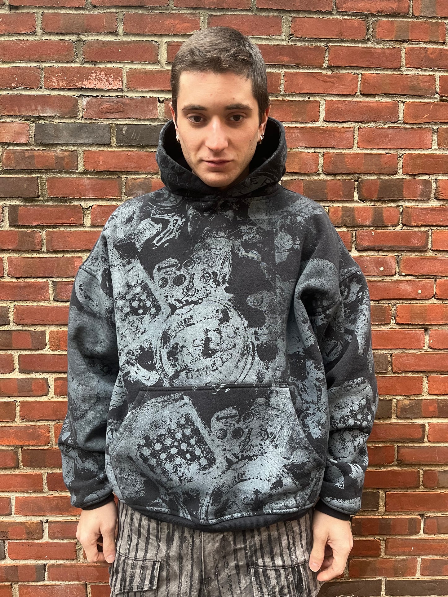 Scattered Surface Print Hoodie