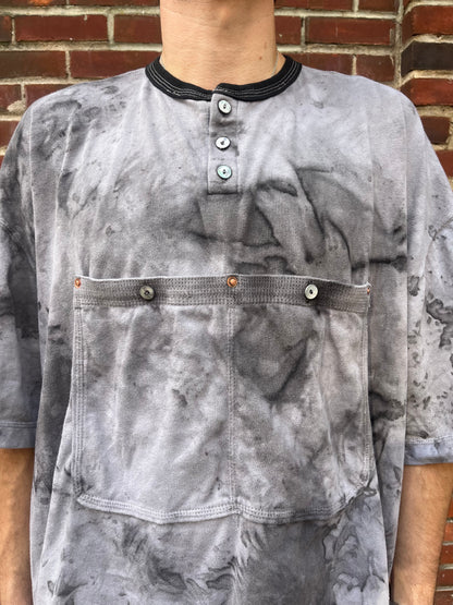 2 Pocket GIGANTIC Henley Tee - Back Tea Dye