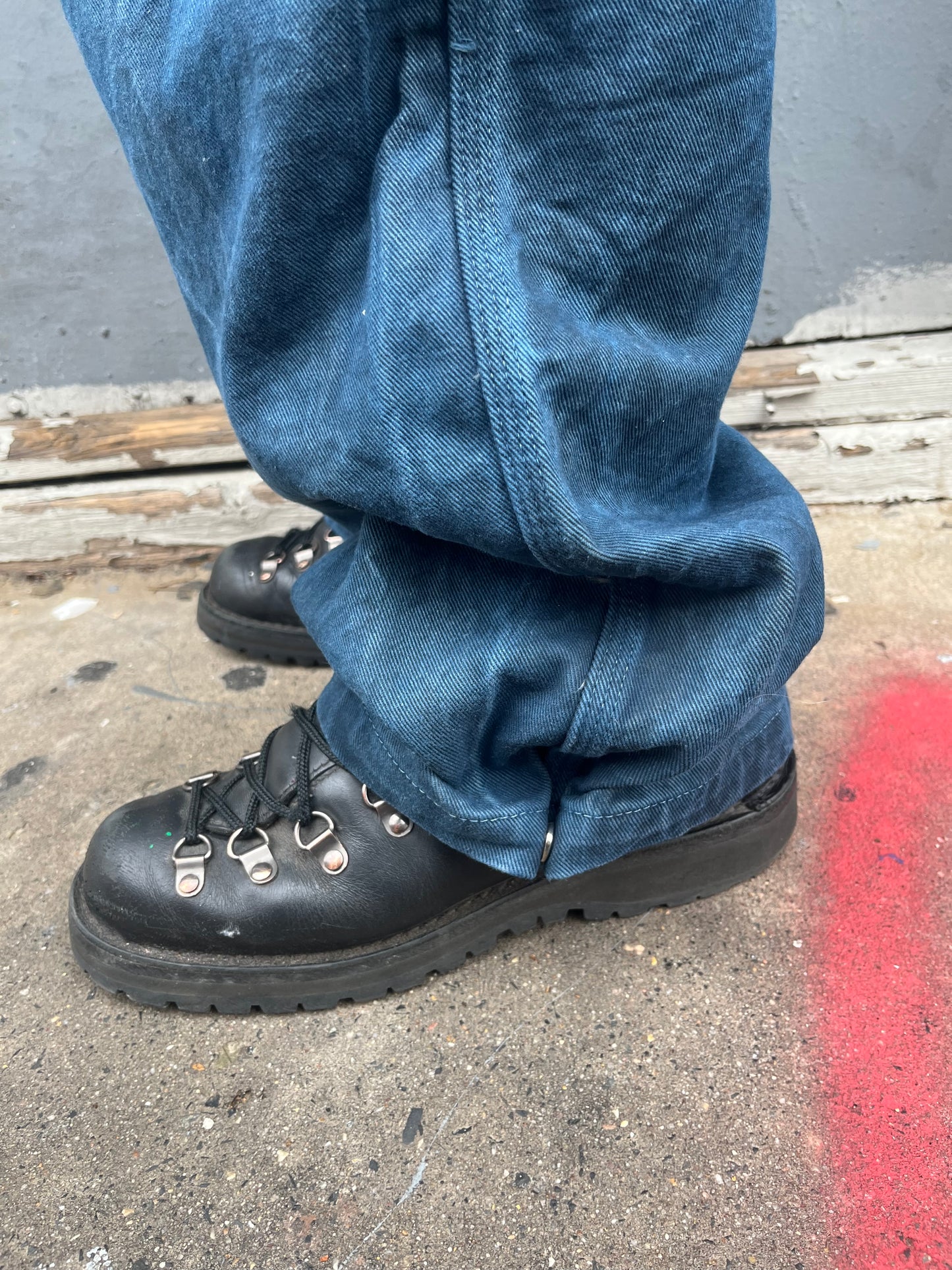 Dart Pocket Fatigue Pant - Indigo & Black Tea + Rust Dyed Denim