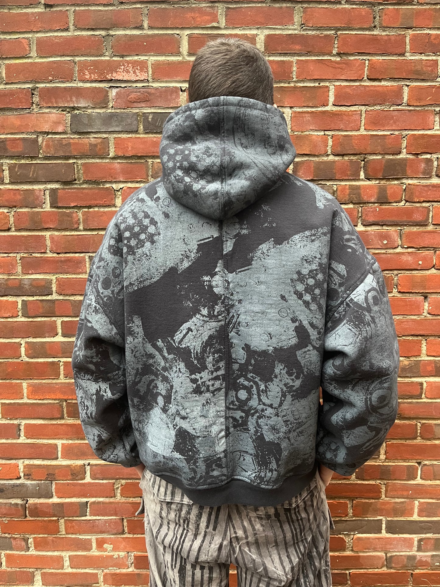 Scattered Surface Print Hoodie