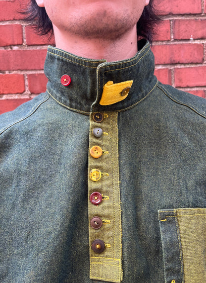 Cycling Pop-Over Shirt - Turmeric Denim