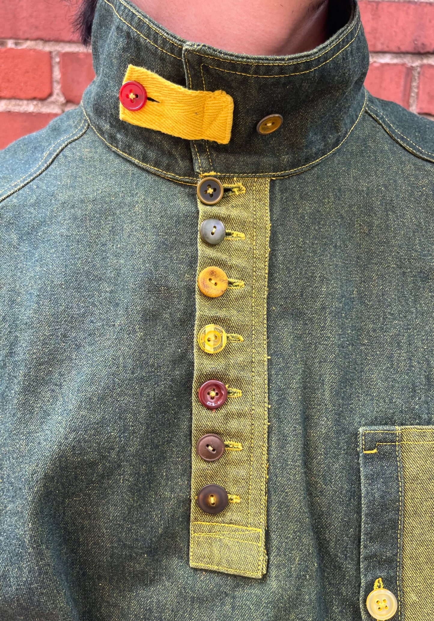 Cycling Pop-Over Shirt - Turmeric Denim