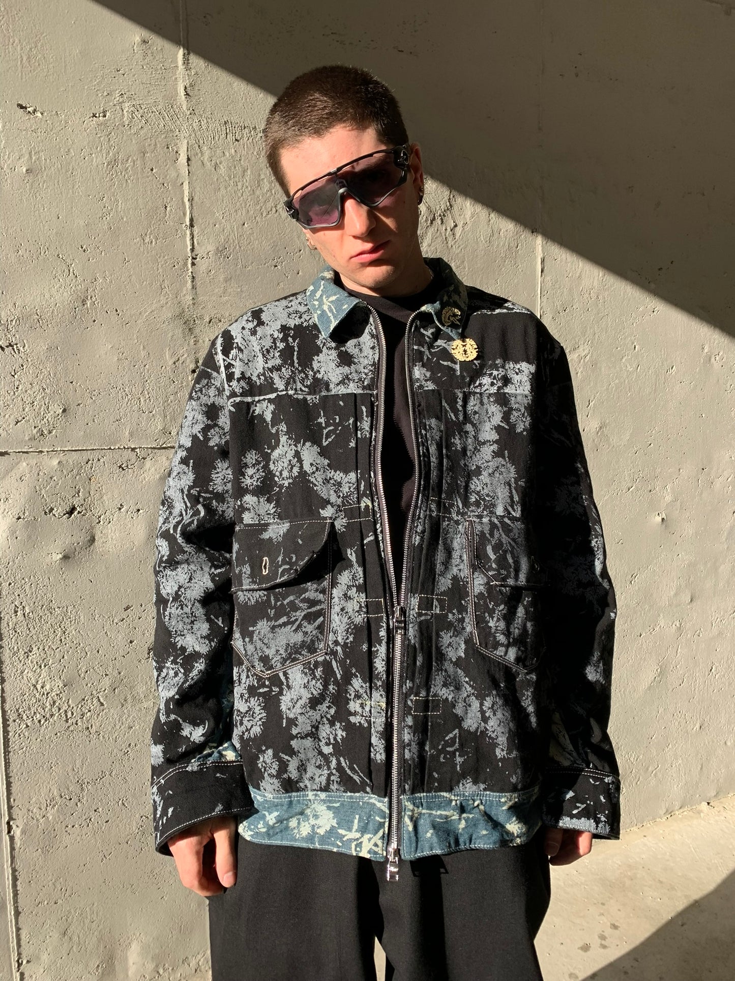 Drained Minds Bias Jacket- Blue Black