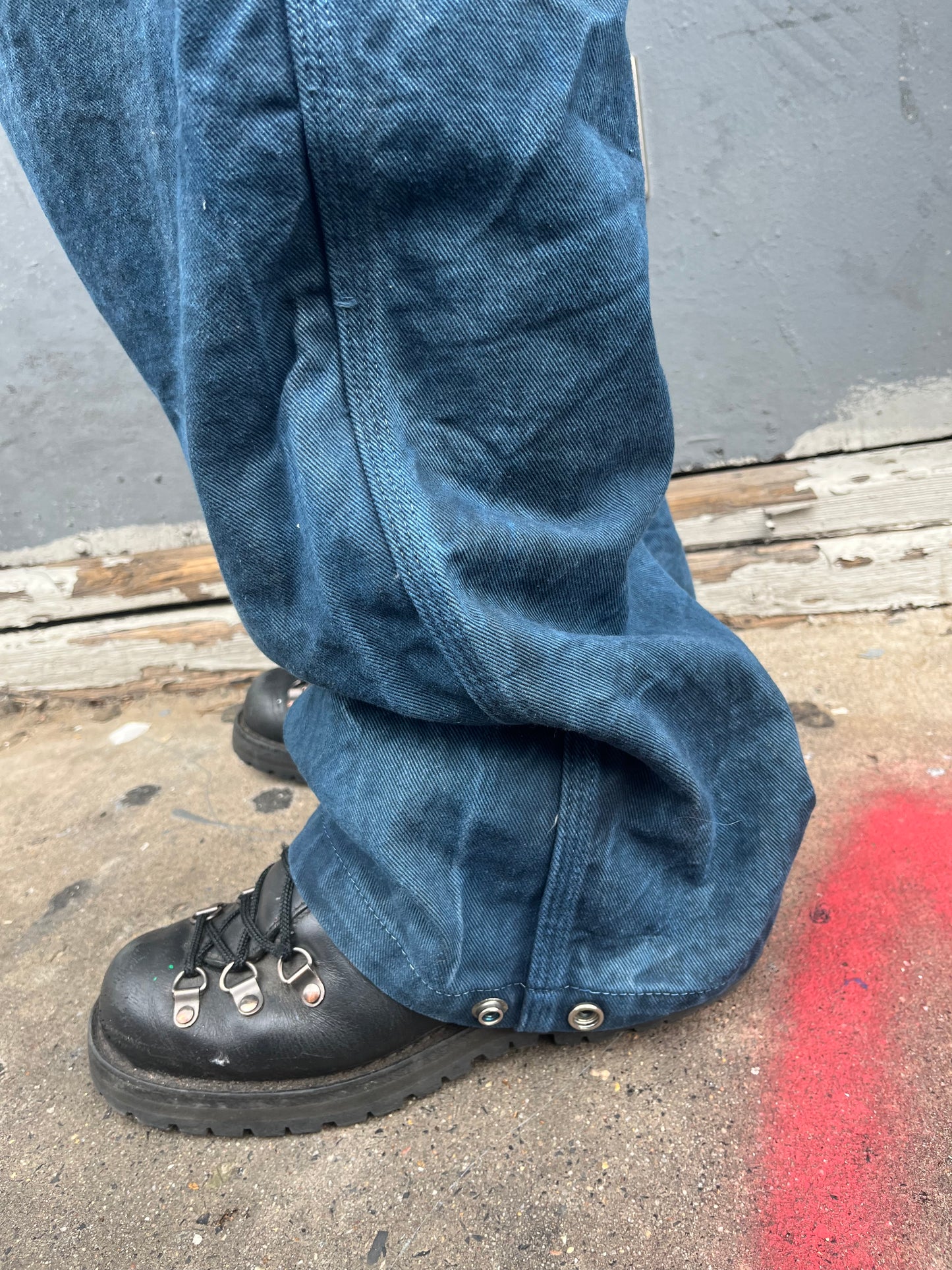 Dart Pocket Fatigue Pant - Indigo & Black Tea + Rust Dyed Denim
