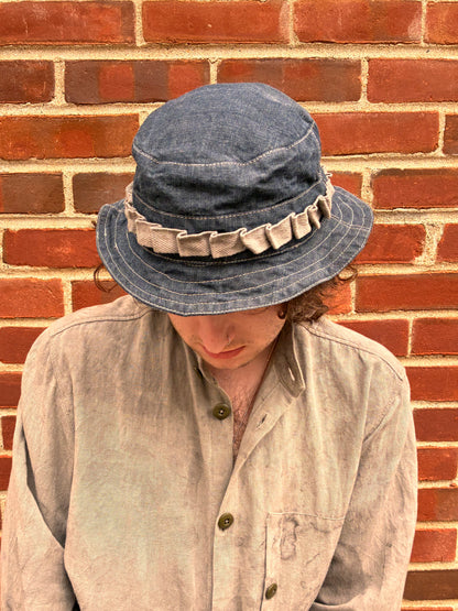 Jungle Hat - Black Tea + Rust Dyed Indigo Chambray