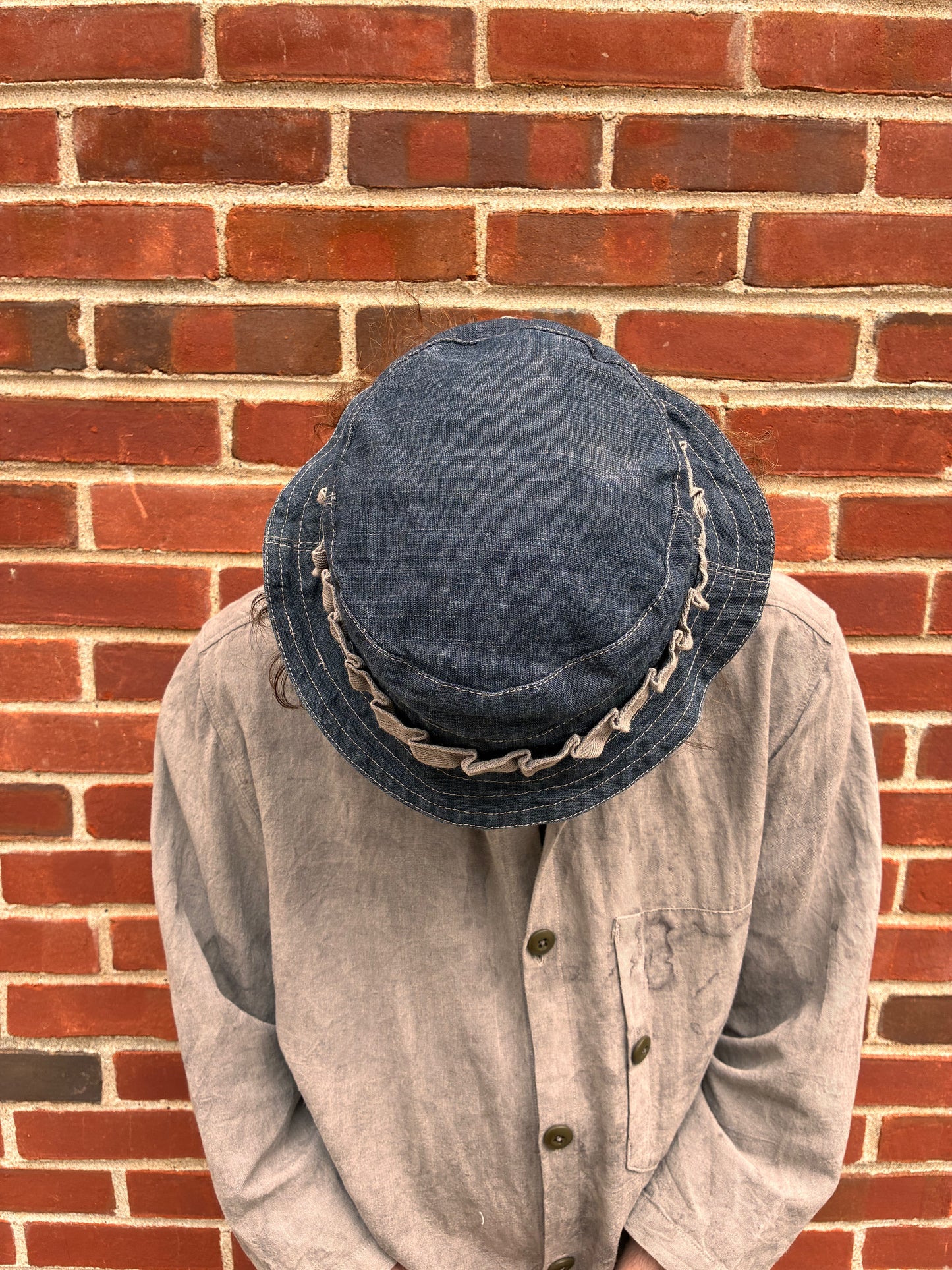 Jungle Hat - Black Tea + Rust Dyed Indigo Chambray