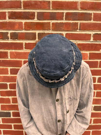 Jungle Hat - Black Tea + Rust Dyed Indigo Chambray