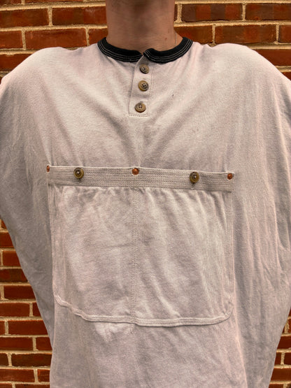2 Pocket GIGANTIC Henley Tee - Back Tea + Rust Dyed