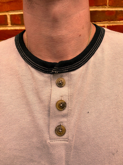 2 Pocket GIGANTIC Henley Tee - Back Tea + Rust Dyed
