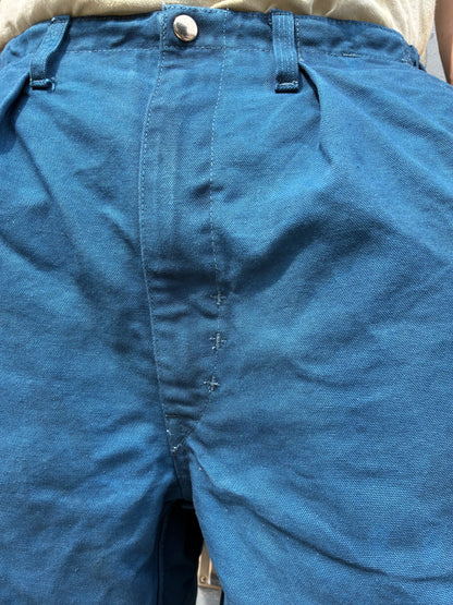 Crease Shorts - Indigo and Black Tea Dyed Cotton Canvas