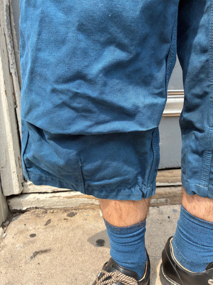 Crease Shorts - Indigo and Black Tea Dyed Cotton Canvas
