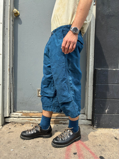 Crease Shorts - Indigo and Black Tea Dyed Cotton Canvas