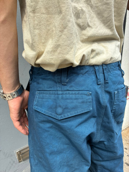 Crease Shorts - Indigo and Black Tea Dyed Cotton Canvas