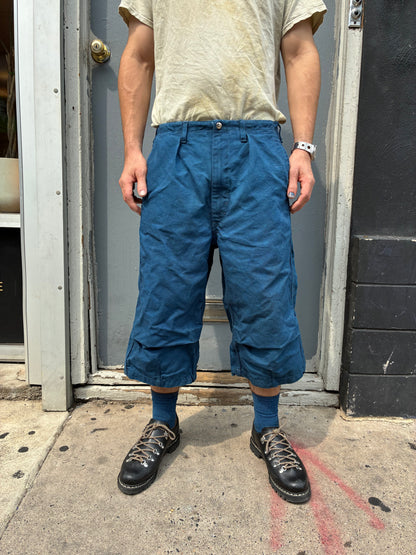 Crease Shorts - Indigo and Black Tea Dyed Cotton Canvas