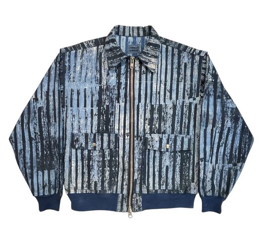 Infrequent Flyer Jacket - Indigo Stripe Cotton Ripstop