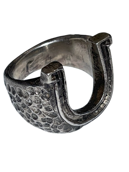 Crater Horseshoe Ring