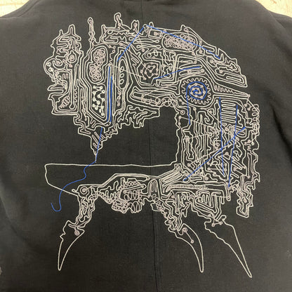 Machine Chainstitch Hoodie - Blue