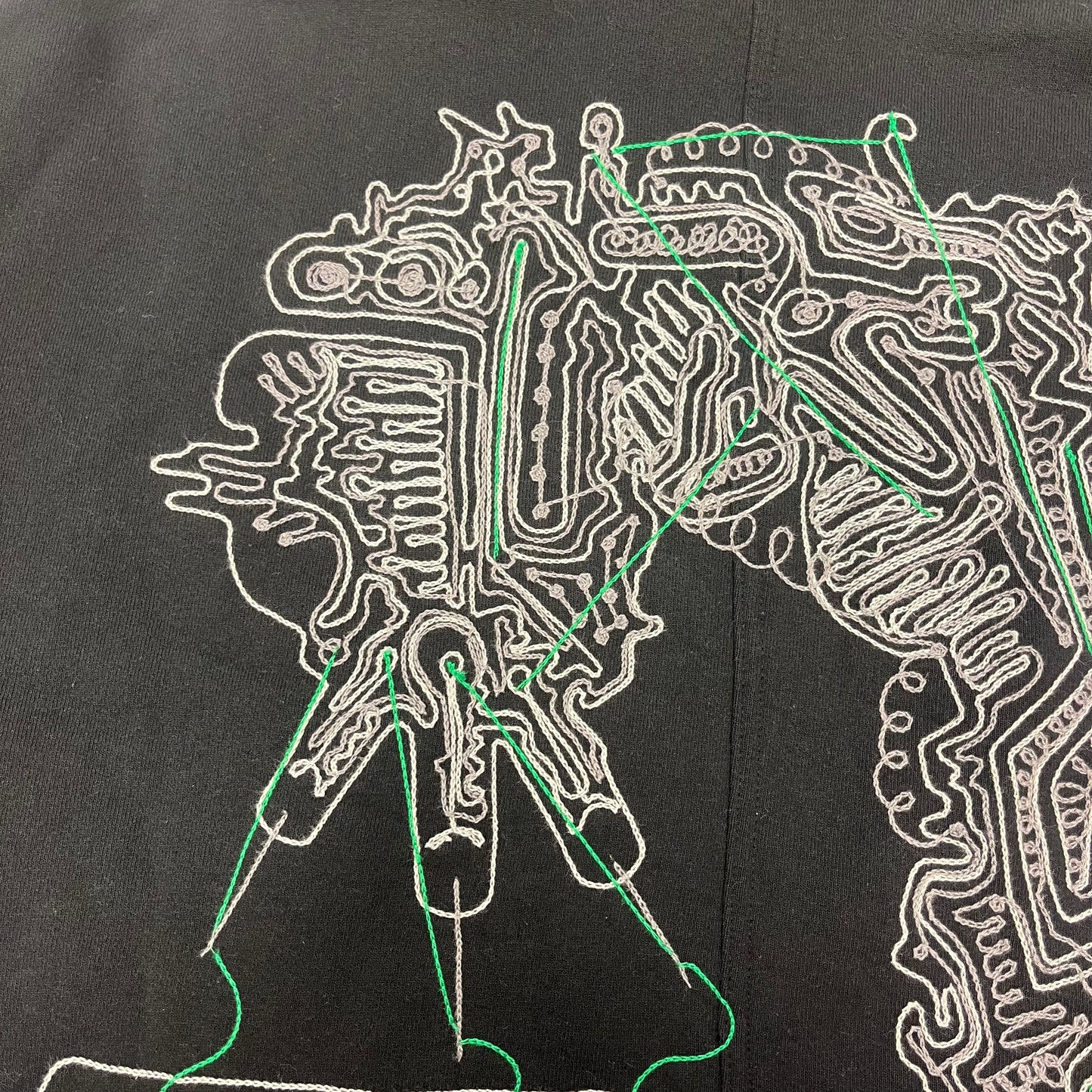 Machine Chainstitch Hoodie - Green