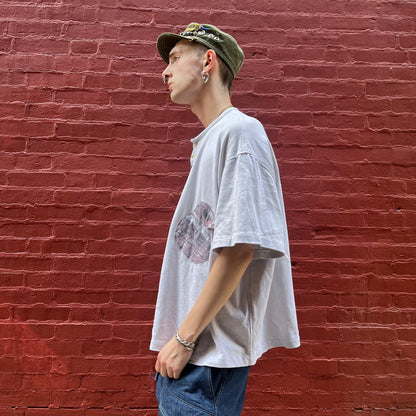 Wonky Pocket Gigantic Henley T-Shirt - Acorn + Rust