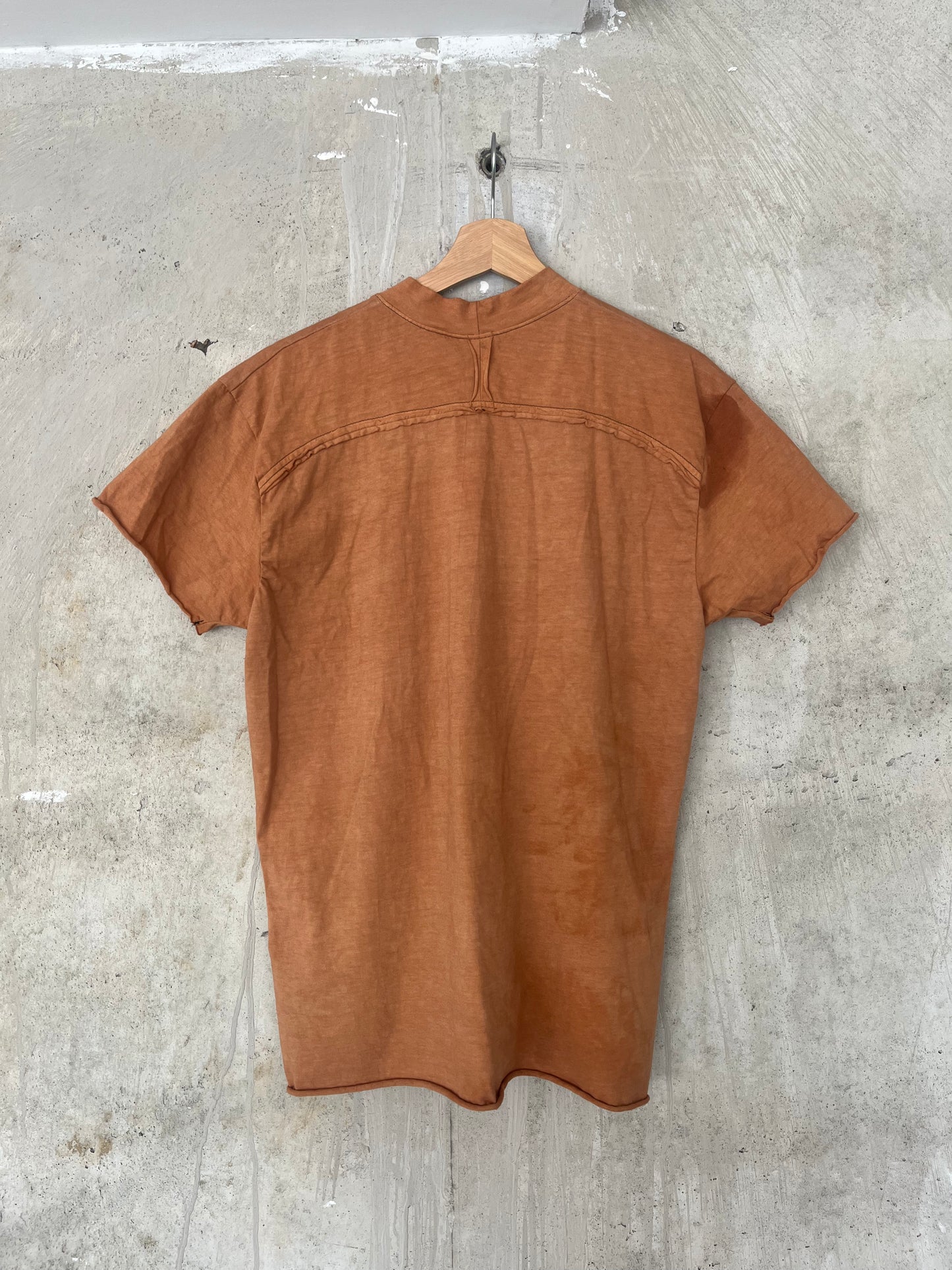 Drained Minds Brain Print T Shirt - Terracotta