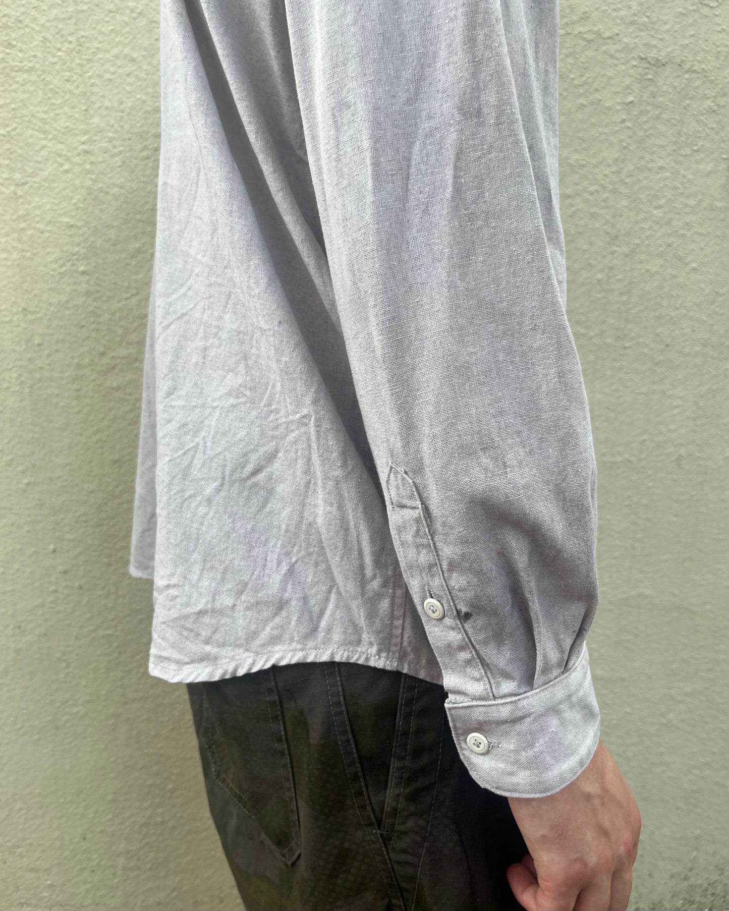 Utility BD Shirt - Acorn + Rust Dyed Linen/Cotton