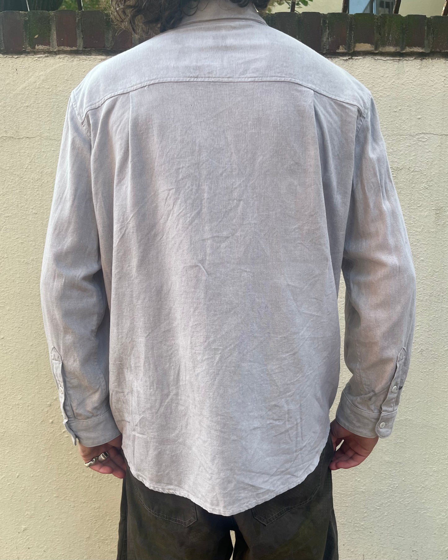 Utility BD Shirt - Acorn + Rust Dyed Linen/Cotton