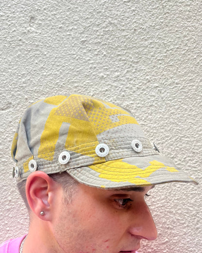 Pleated Mechanics Cap - 2 Layer Digi-Camo Cotton Ripstop