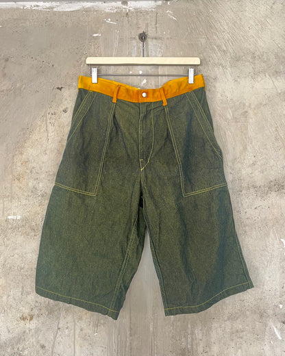 Long Shorts - Green Turmeric Denim 1/1
