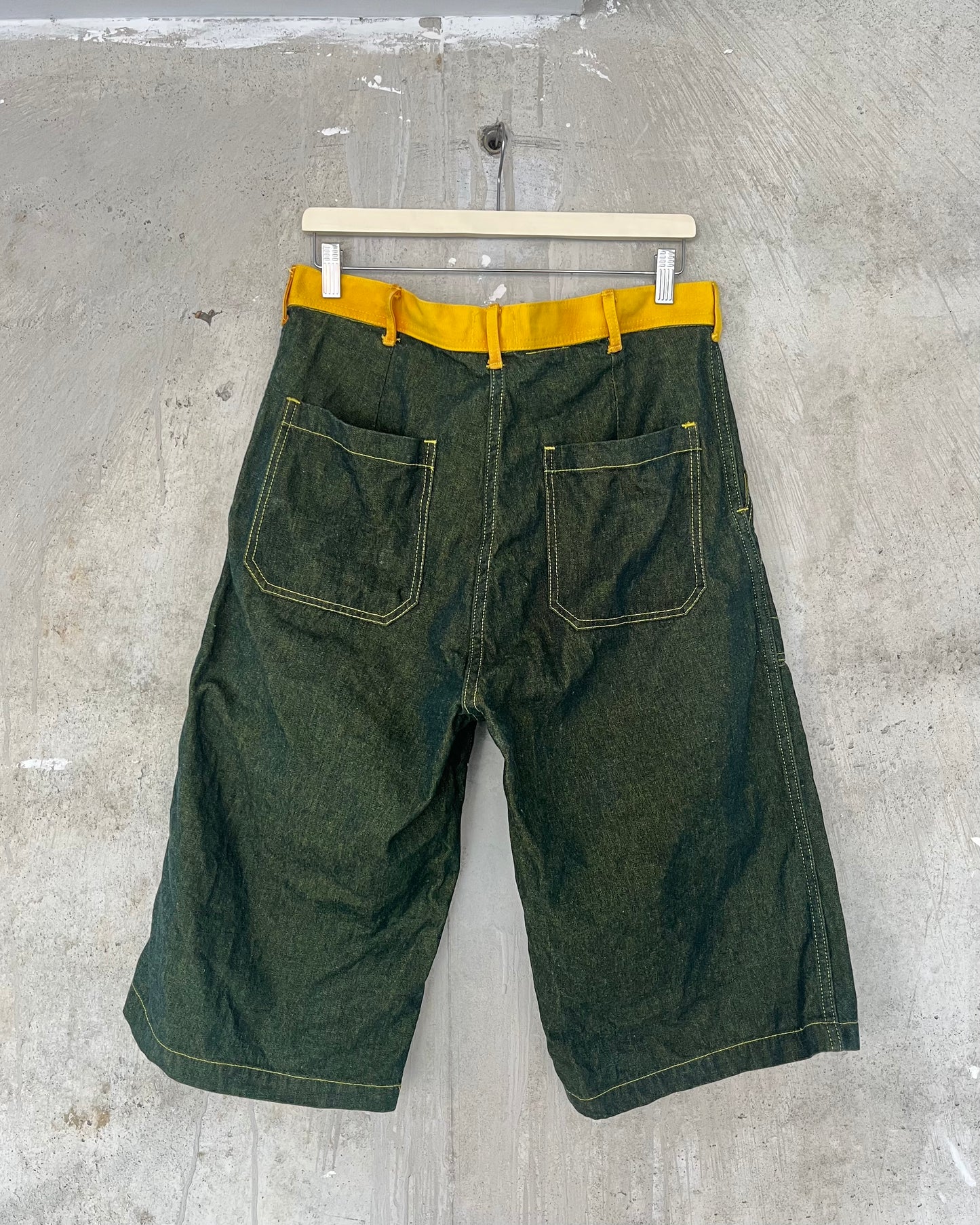 Long Shorts - Green Turmeric Denim 1/1