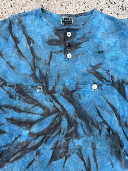 2 Pocket GIGANTIC Henley Tee - Indigo & Persimmon Swirl