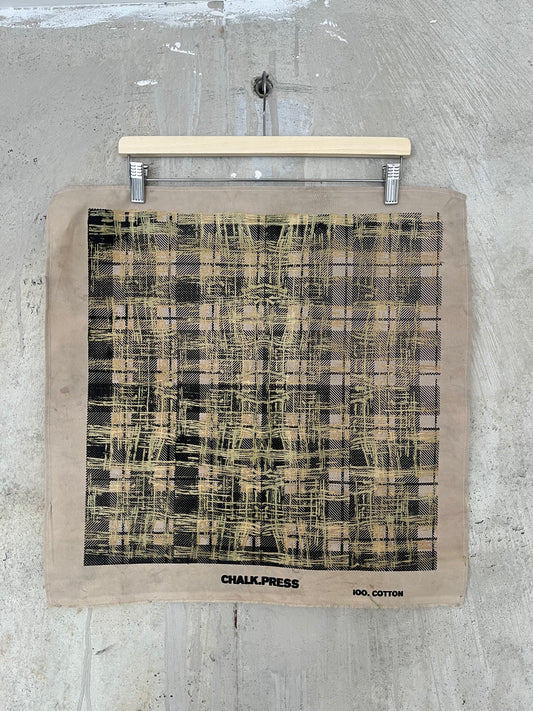Bandana - Persimmon 2 Layer Crazy Plaid (Black/Gold)