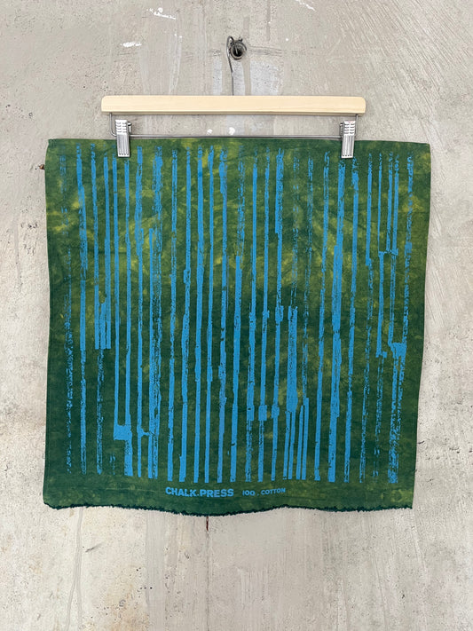 Bandana - Indigo & Turmeric Stripe (Blue)