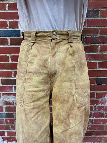 Dart Pocket Fatigue Pant - Turmeric, Rust, & Persimmon Dyed Denim