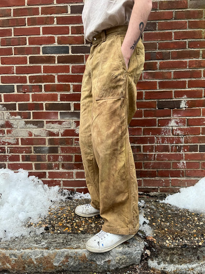 Dart Pocket Fatigue Pant - Turmeric, Rust, & Persimmon Dyed Denim