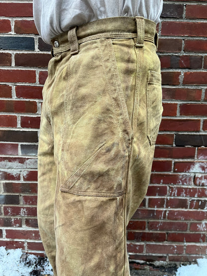 Dart Pocket Fatigue Pant - Turmeric, Rust, & Persimmon Dyed Denim