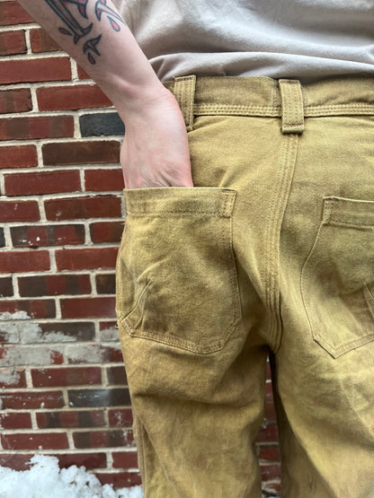 Dart Pocket Fatigue Pant - Turmeric, Rust, & Persimmon Dyed Denim