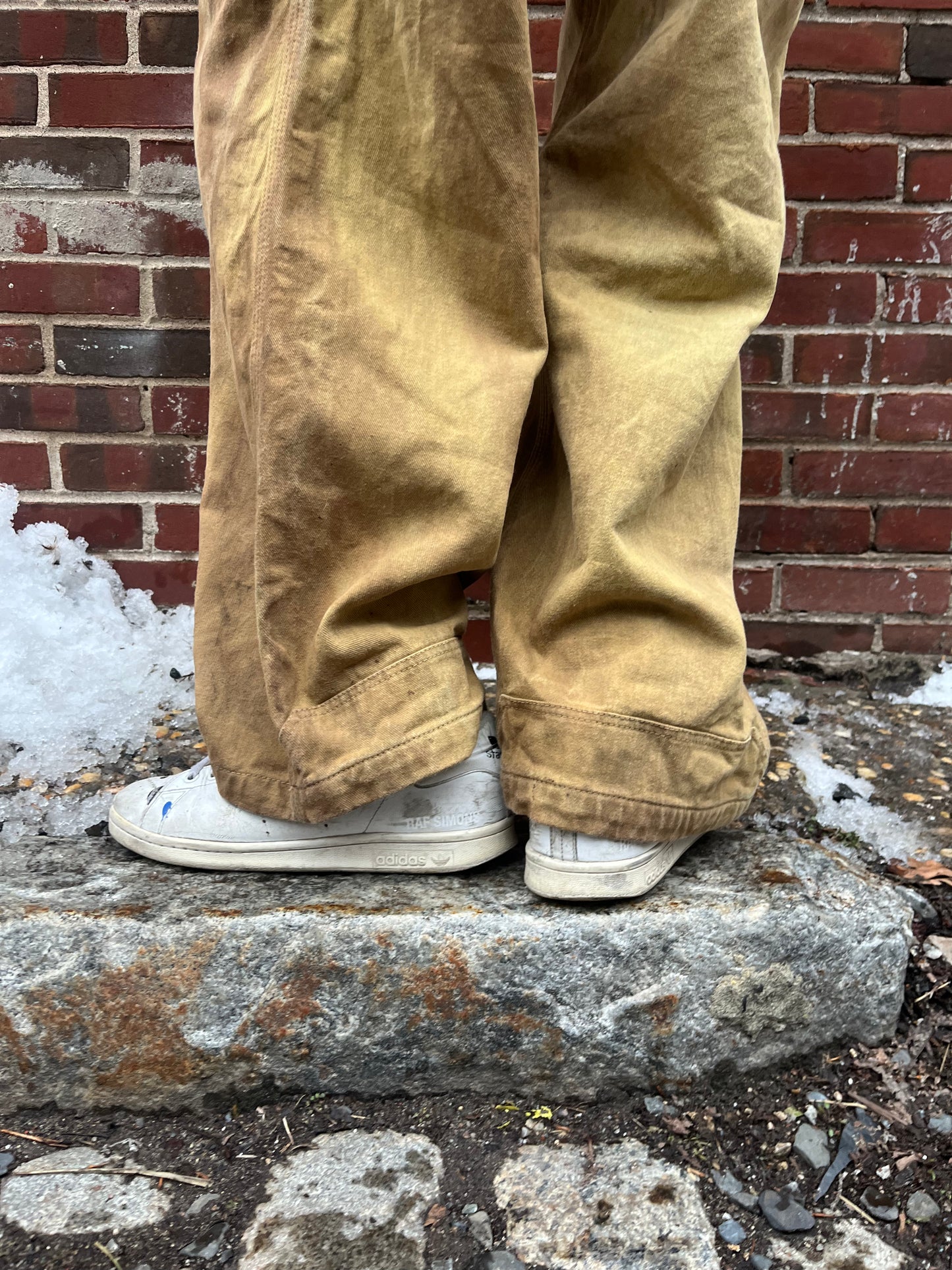 Dart Pocket Fatigue Pant - Turmeric, Rust, & Persimmon Dyed Denim