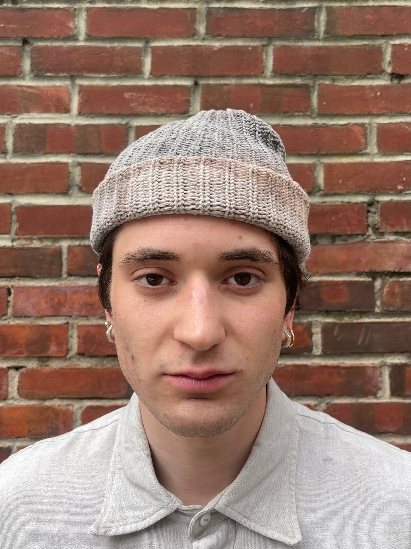 Watch Cap - Black Tea + Rust W/ Persimmon Dip