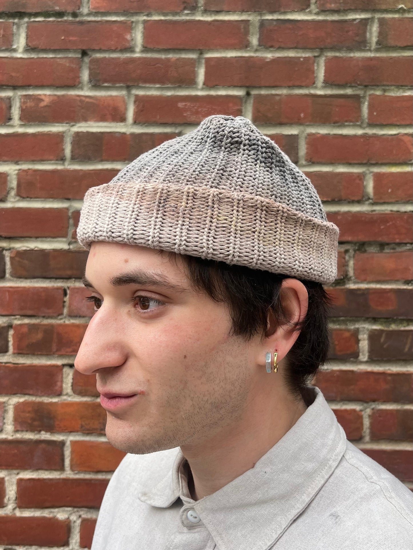 Watch Cap - Black Tea + Rust W/ Persimmon Dip