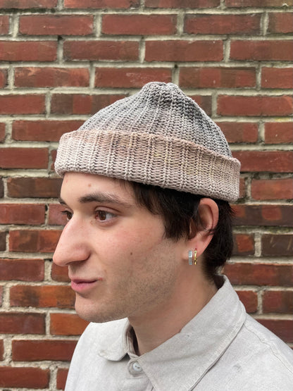 Watch Cap - Black Tea + Rust W/ Persimmon Dip